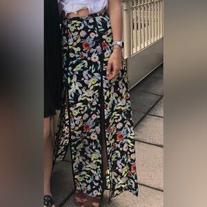 PacSun Vibrant Floral Maxi Skirt with Dual Slits